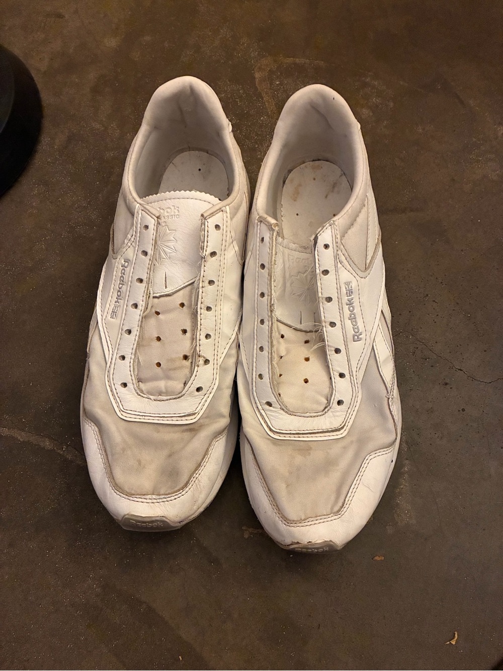 Reebok Men's White Low-Top Leather Sneakers